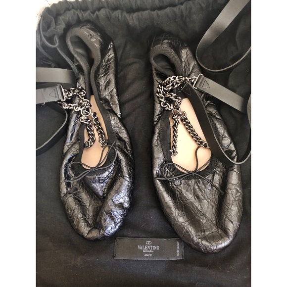 Valentino ankle strap ballet flats. - Picture 1 of 4